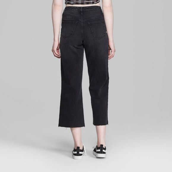 Wild Fable High-Rise Wide Leg Cropped Jeans New - Picture 3 of 5